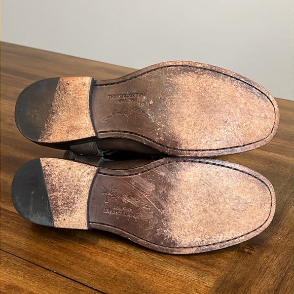 Frye Phillip Harness Tall Leather Riding Boots Gray 3476849 Womens Size 8.5 B - Picture 14 of 16